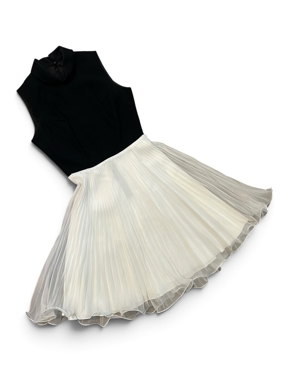 Vintage 1960s Black and White Dress Size S